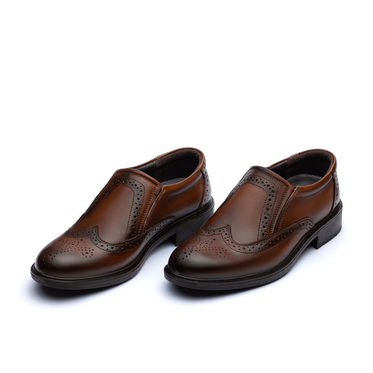 کفش چرم مجلسی مردانه مدل هشترگ زیره تزریق کد K7501